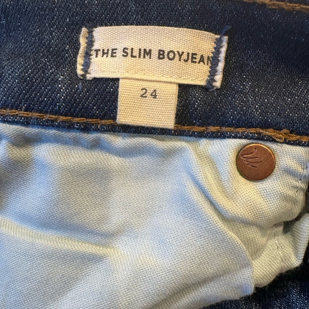 Madewell Slim Boyfriend with Raw Hem Size 24 - Picture 7 of 8